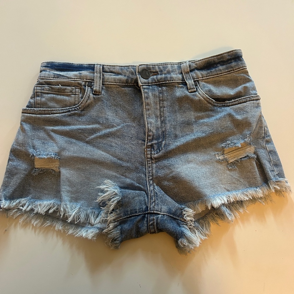 Kut from the Kloth Blue Distressed Jean Shorts